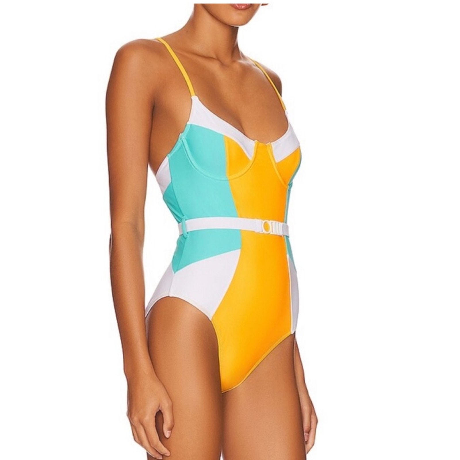 Solid & Striped The Spencer Color Block Underwire One Piece Swimsuit Xs Scb